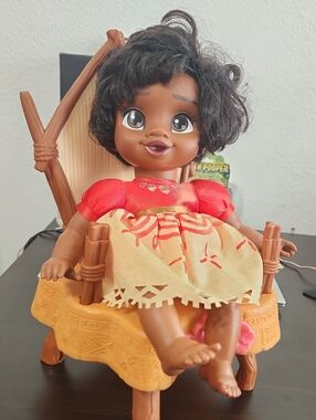 Disney Moana Baby Doll With Chair